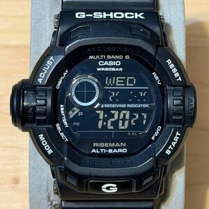 Casio G-Shock GW-9200BWJ-1 Garish Black Riseman Solar Atomic Digital Watch READ